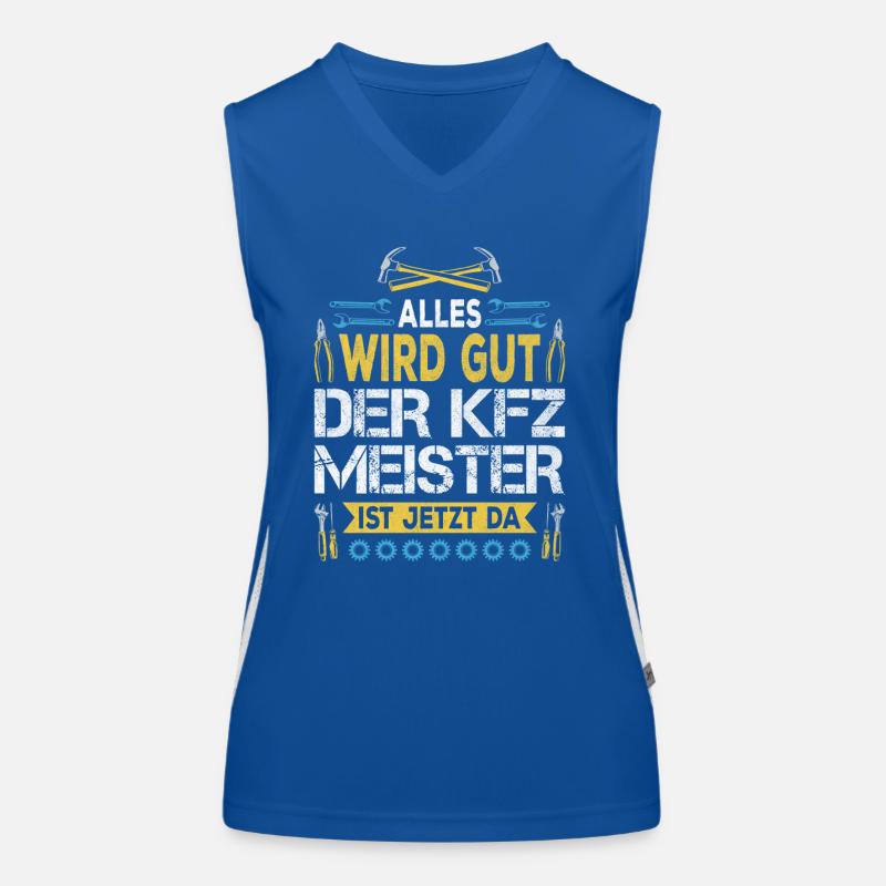Everything will be fine, master mechanic is here Women's Functional Contrast Tank Top