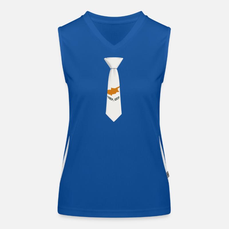 Cravate chypriote – Conception du drapeau Débardeur respirant contrasté Femme