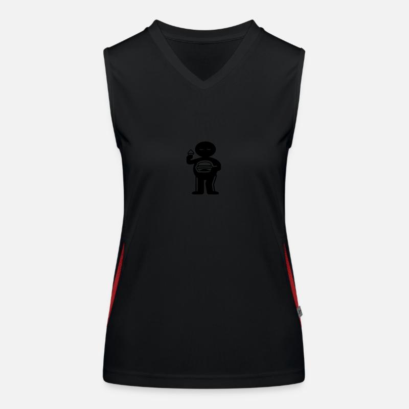 Burger Essen Funktionelles Kontrast-Tank Top für Frauen