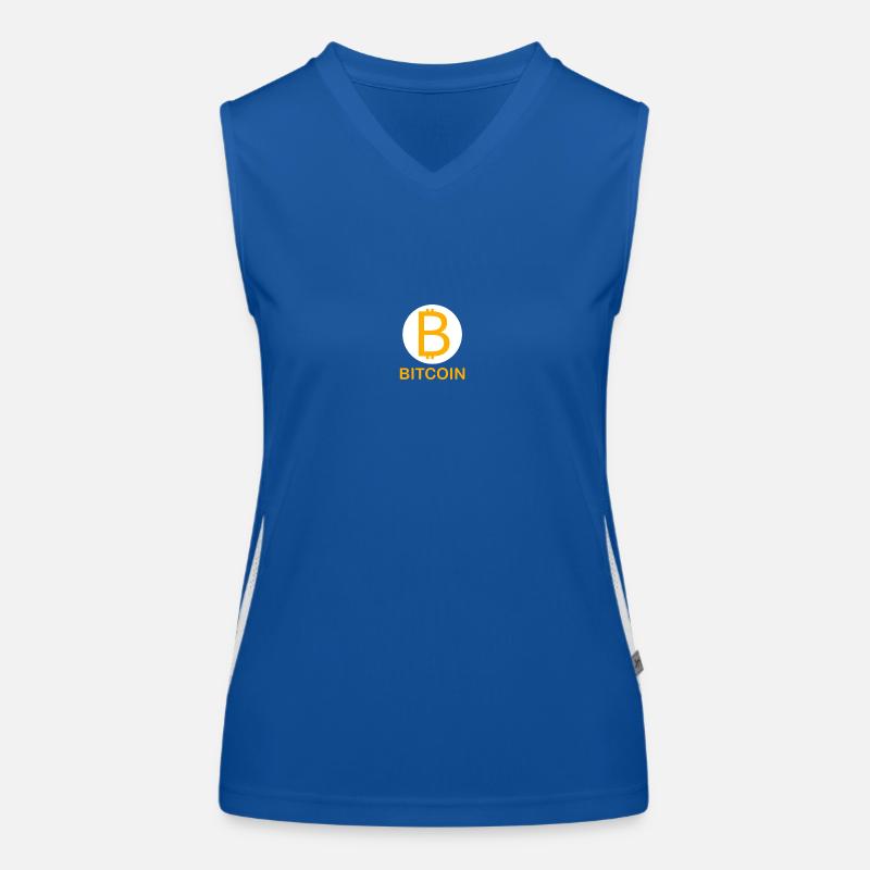 BTC-Bitcoin Logo Funktionelles Kontrast-Tank Top für Frauen