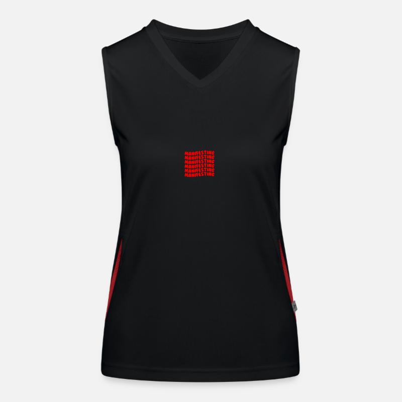 Manifesting red Funktionelles Kontrast-Tank Top für Frauen