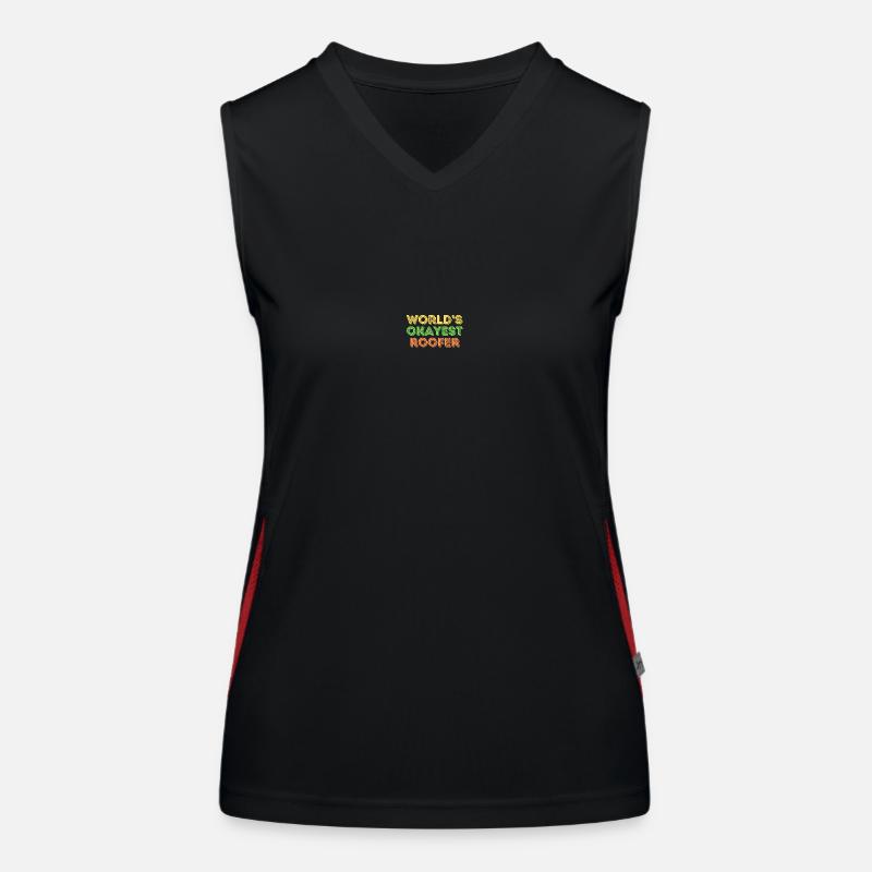 Funny Roofer Shingles Humor Roof Work Funktionelles Kontrast-Tank Top für Frauen