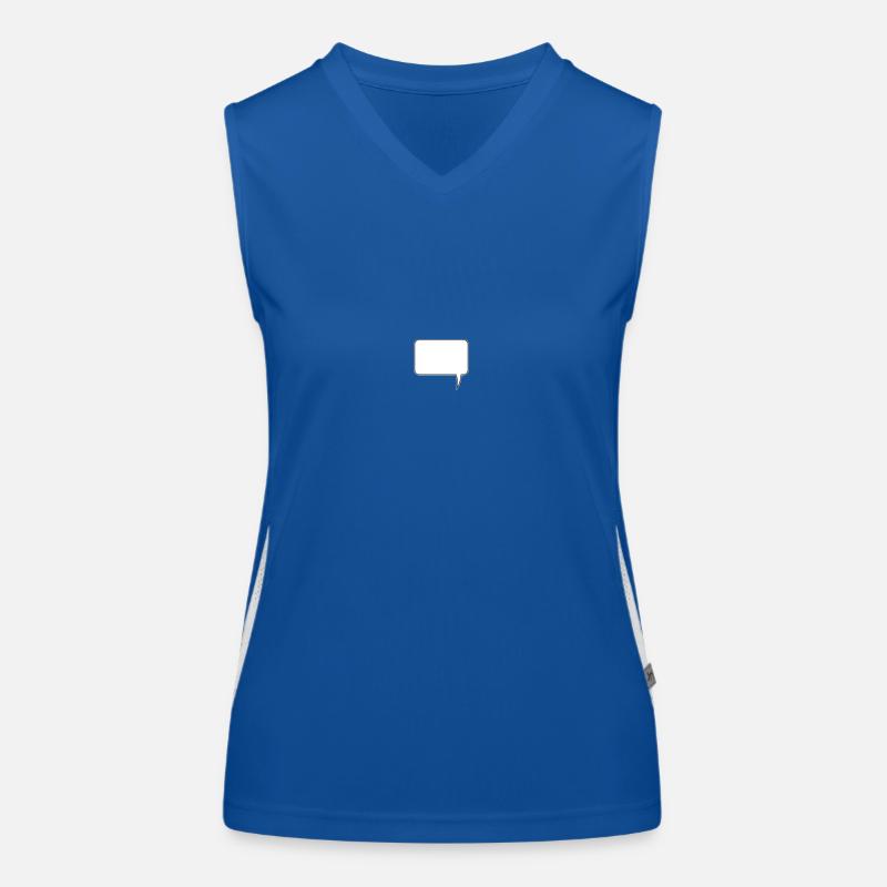 Conception rectangulaire de bulle de dialogue Débardeur respirant contrasté Femme