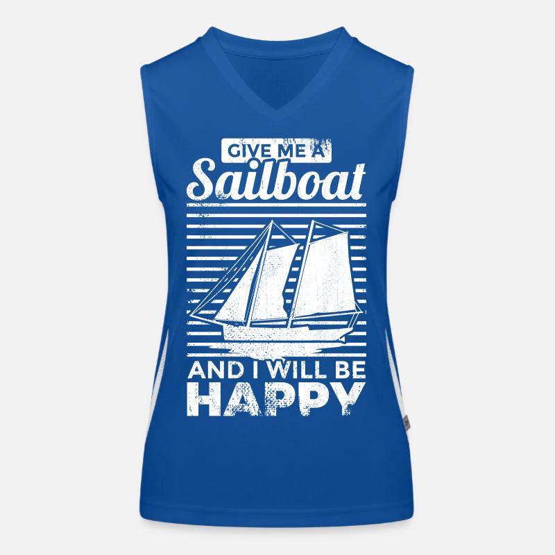 Sailing saying Women's Functional Contrast Tank Top
