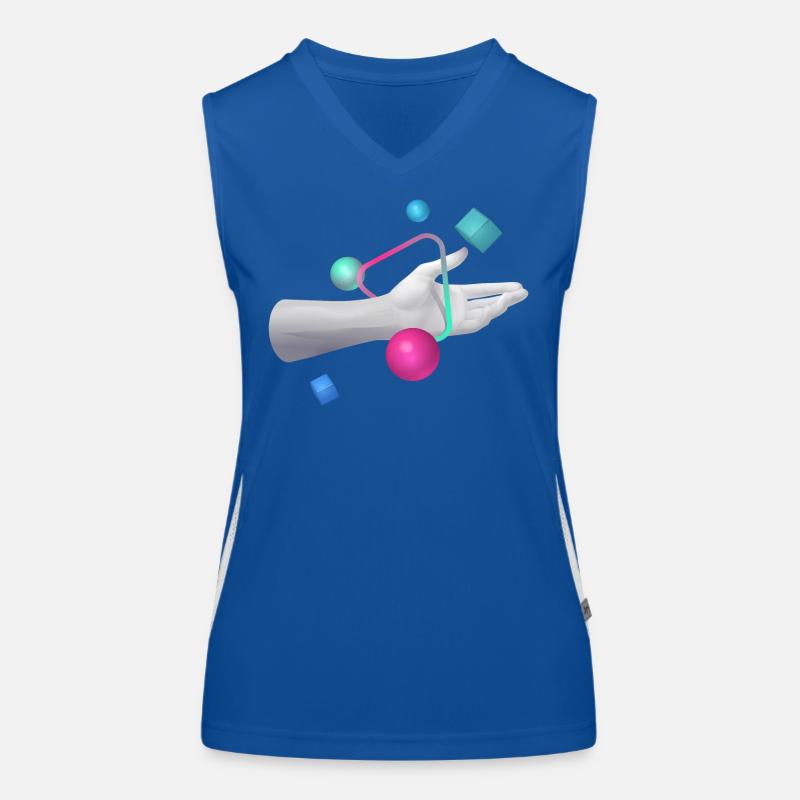 Hand-3D-Grafik Funktionelles Kontrast-Tank Top für Frauen