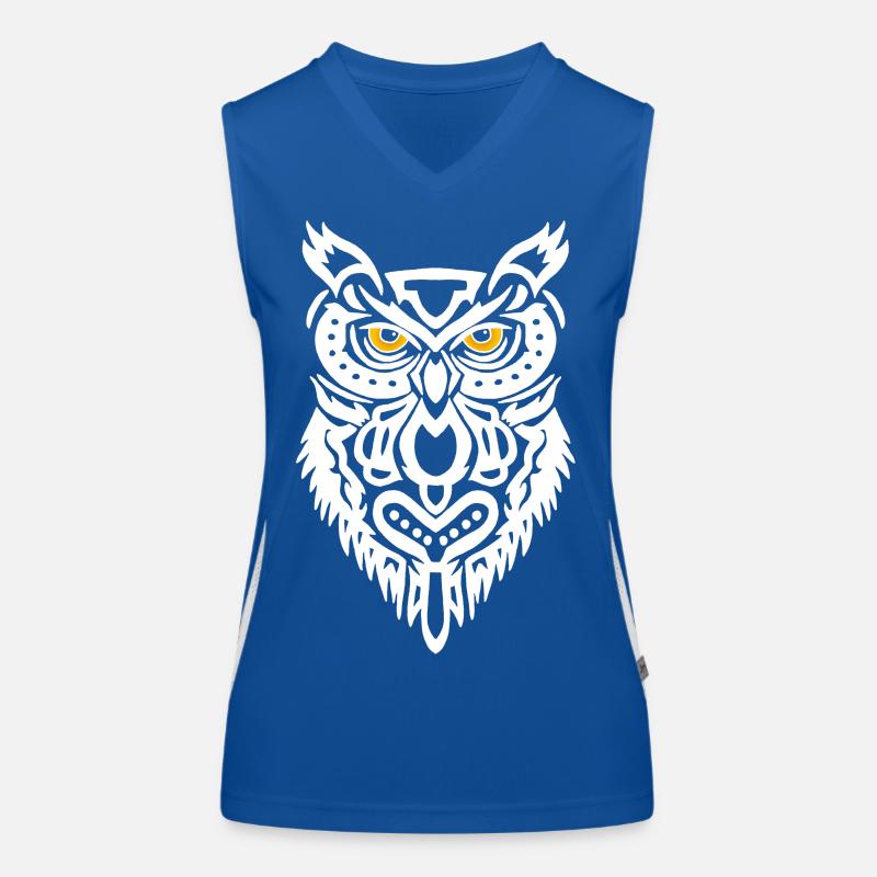 Der Blick der weißen Eule Funktionelles Kontrast-Tank Top für Frauen