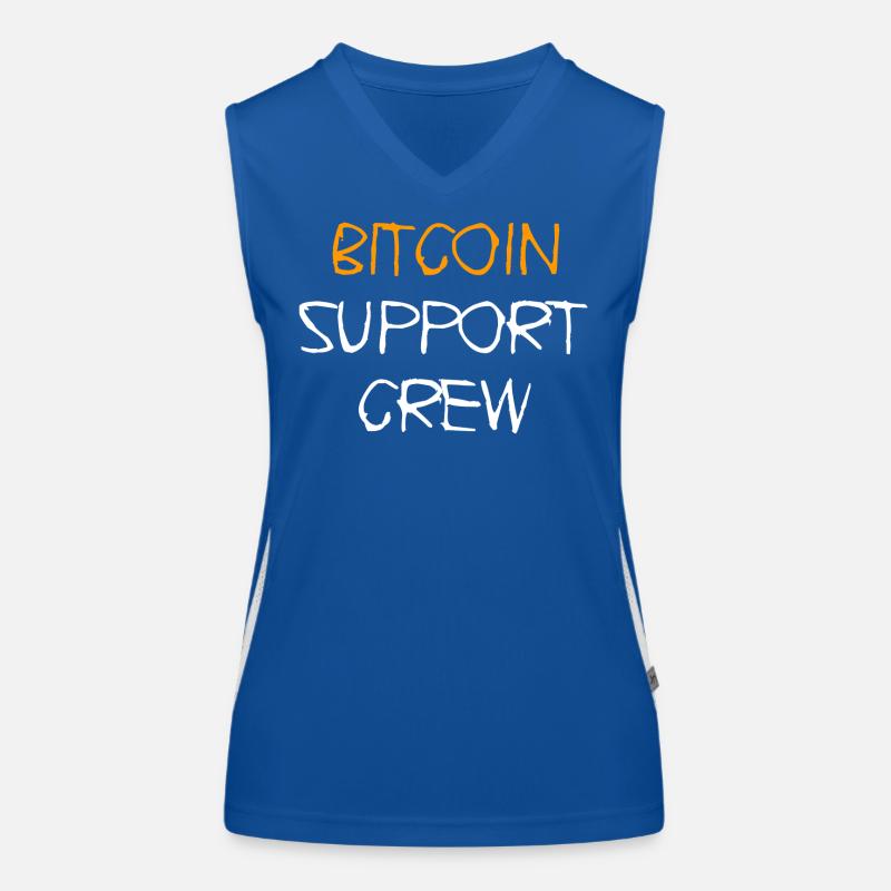 Bitcoin Support Crew Design Women's Functional Contrast Tank Top
