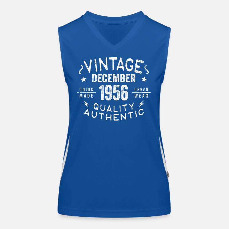 Dezember 1956 - Großartig seit Dezember 1956 Funktionelles Kontrast-Tank Top für Frauen