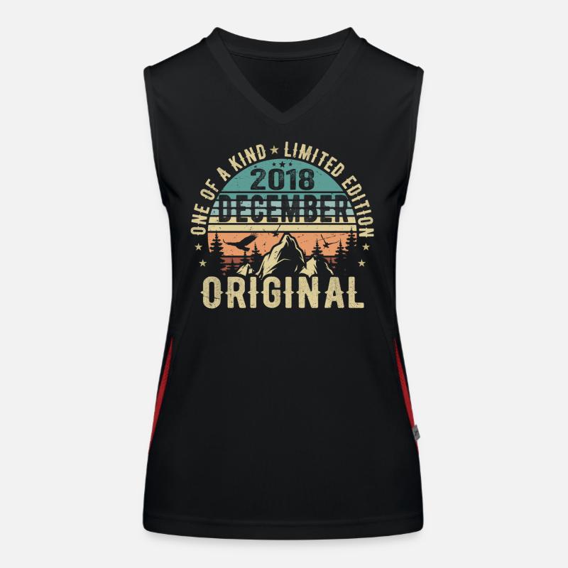 Legenden Geburtstag Dezember 2018 geboren Geschenk Funktionelles Kontrast-Tank Top für Frauen