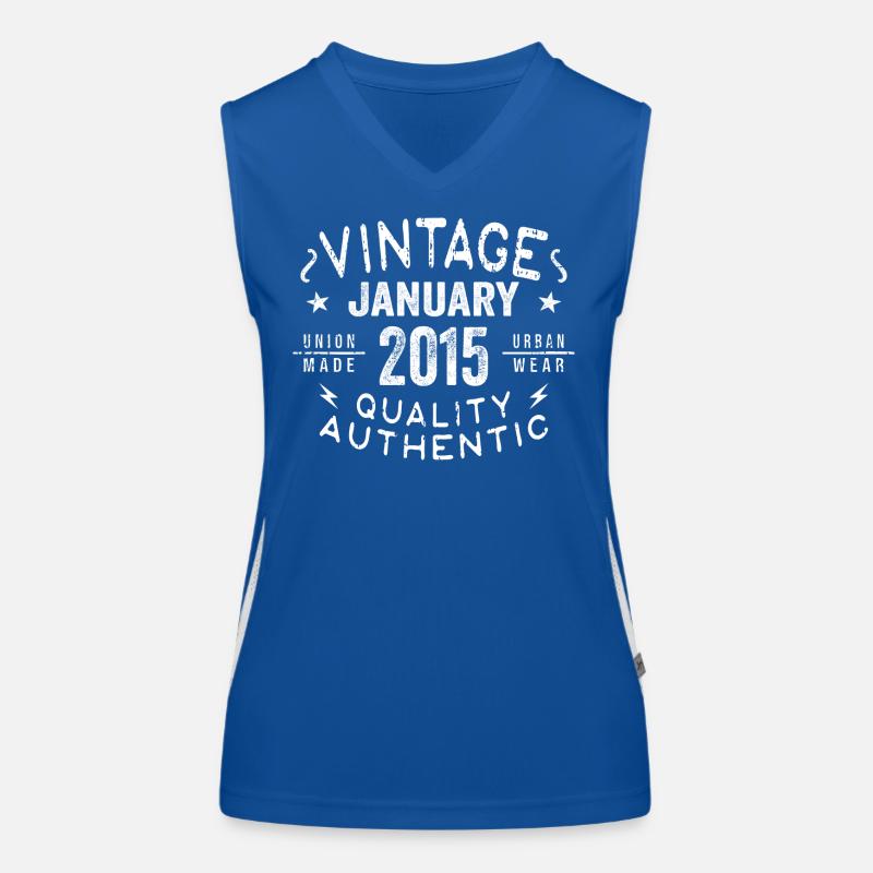 Cadeau d’anniversaire 2015 - né en janvier 2015 Débardeur respirant contrasté Femme