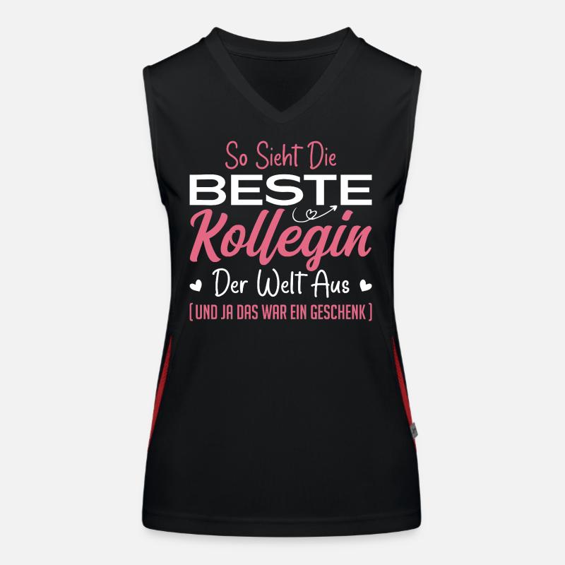 Arbeitskollegin Geschenkidee Beste Kollegin Funktionelles Kontrast-Tank Top für Frauen