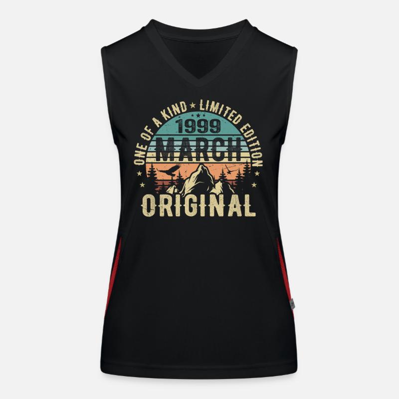 Legendary since March 1999 - birthday March 1999 Women's Functional Contrast Tank Top