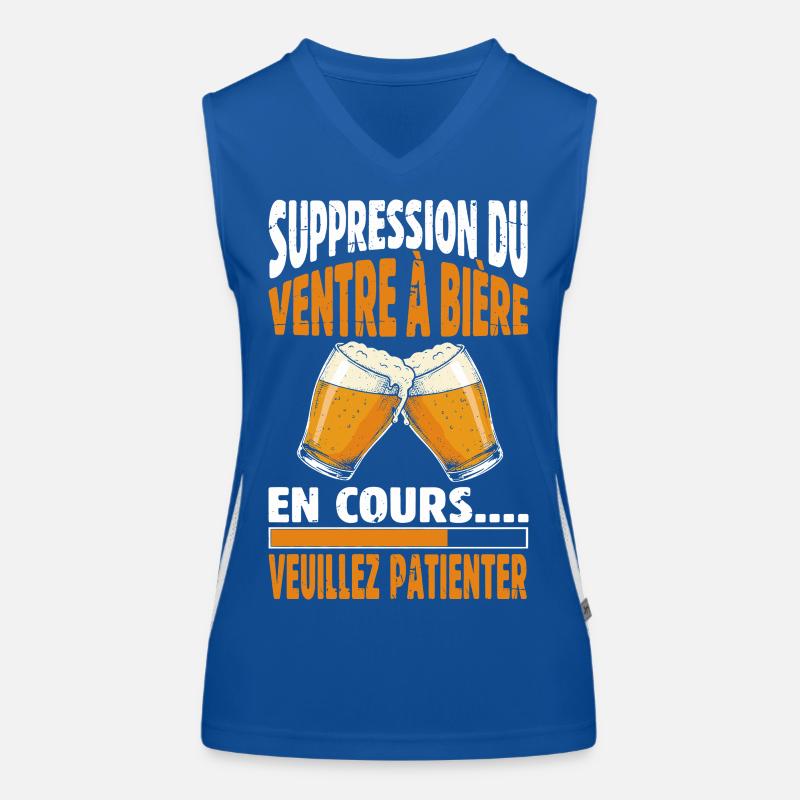 Suppression Du Ventre À Bière En Cours Humour Débardeur respirant contrasté Femme