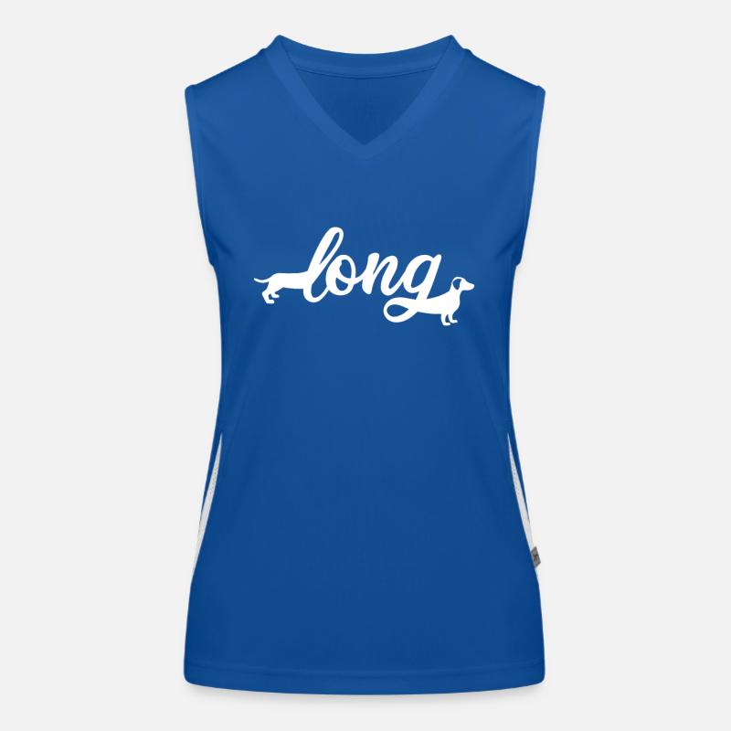 Long Dachshund Dackel Teckel Funktionelles Kontrast-Tank Top für Frauen