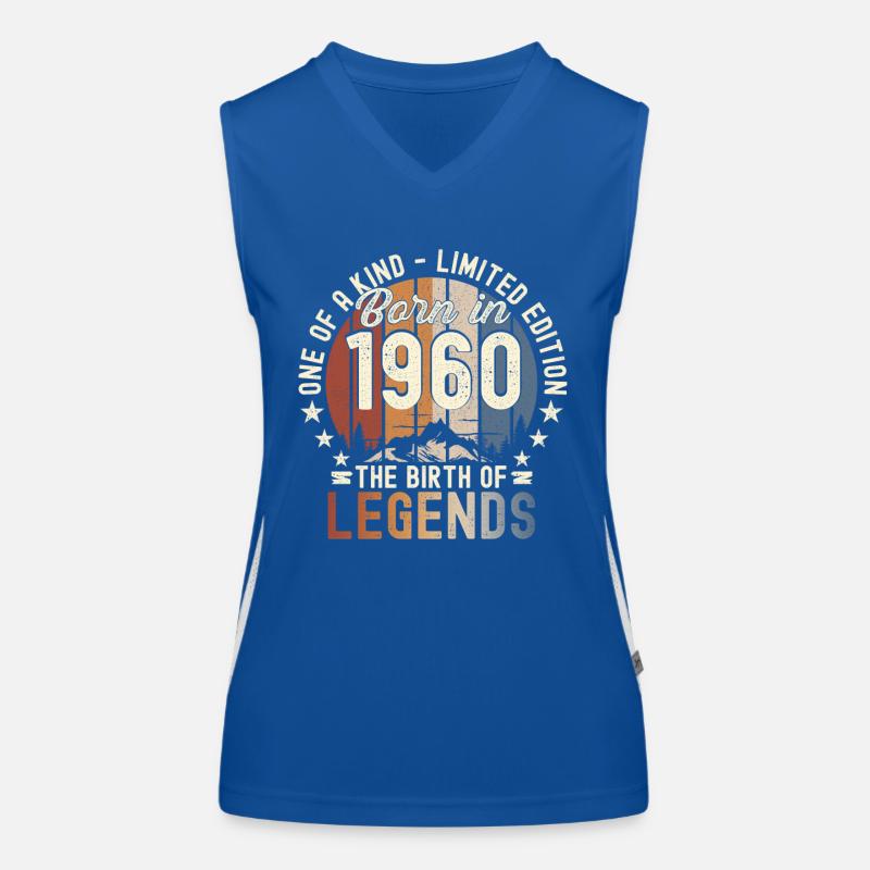 Legendary since 1960 62nd birthday gift Awesome Women's Functional Contrast Tank Top