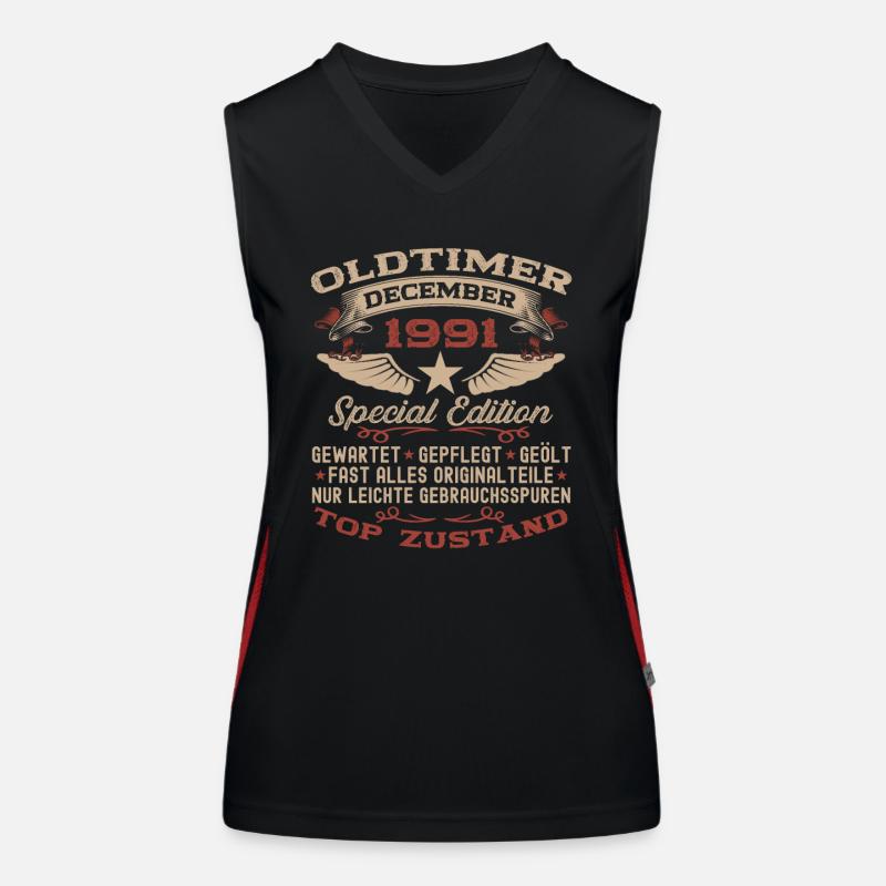 Oldtimer Dezember 1991 31. Geburtstag Geschenk Funktionelles Kontrast-Tank Top für Frauen