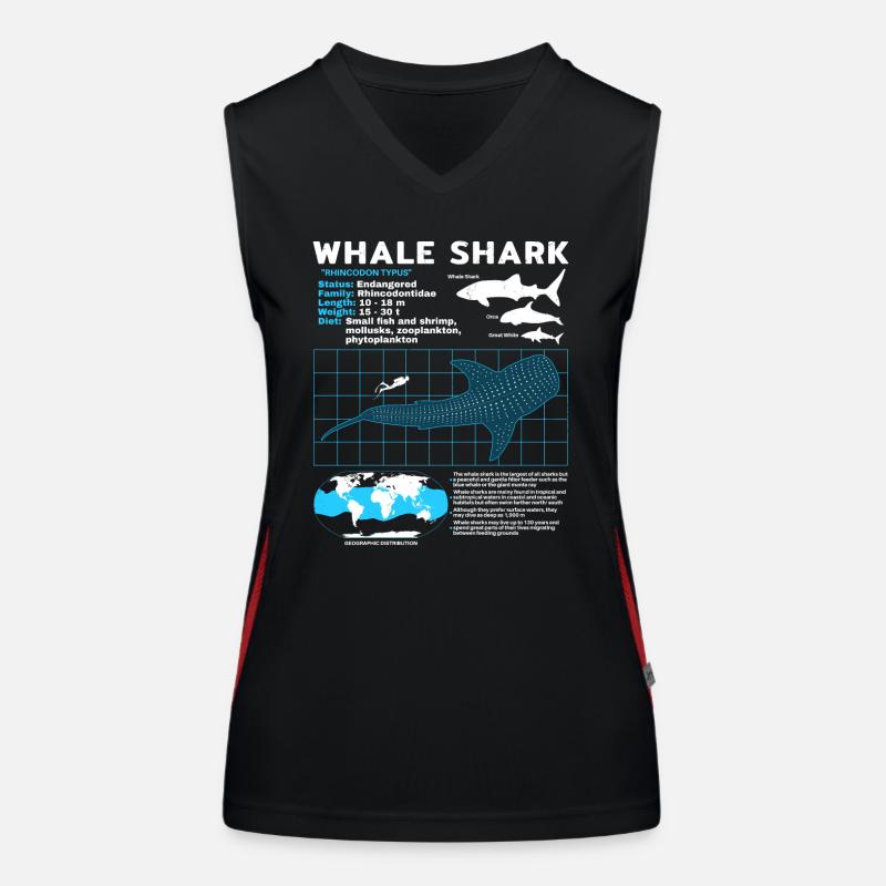 Fiche technique whale shark Débardeur respirant contrasté Femme