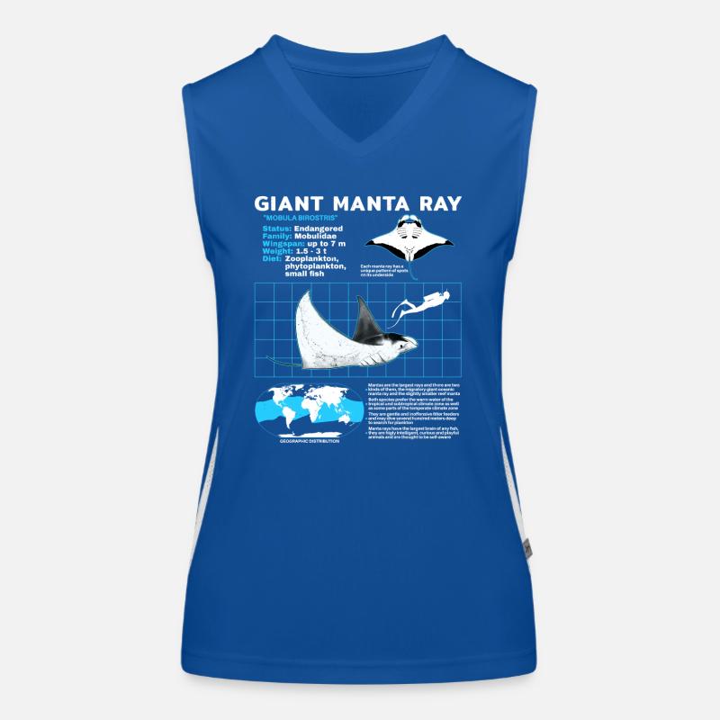 Manta rays Datasheet Women's Functional Contrast Tank Top