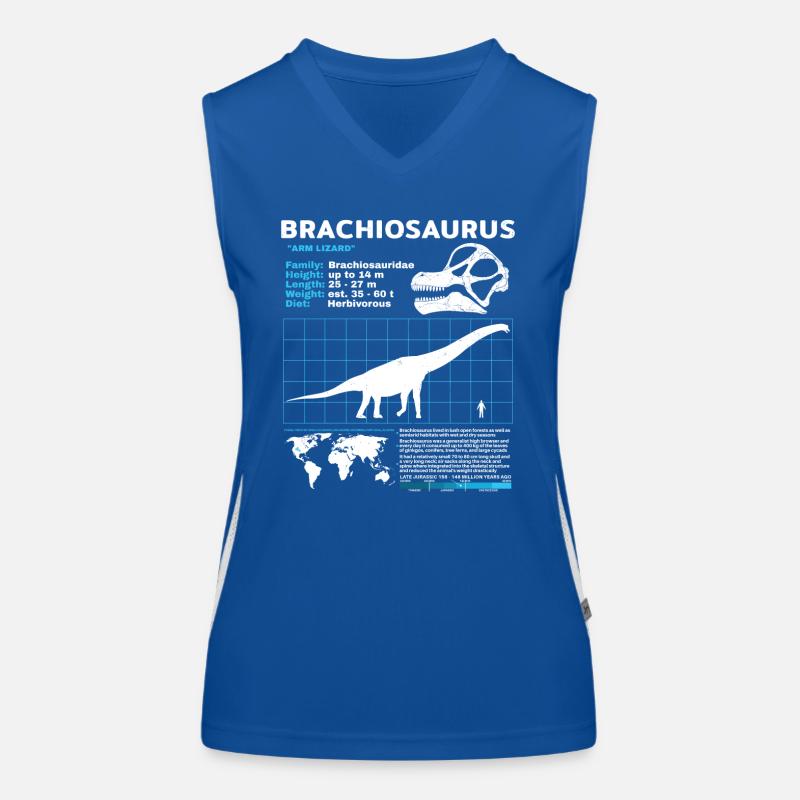 Fiche technique de Brachiosaurus Débardeur respirant contrasté Femme