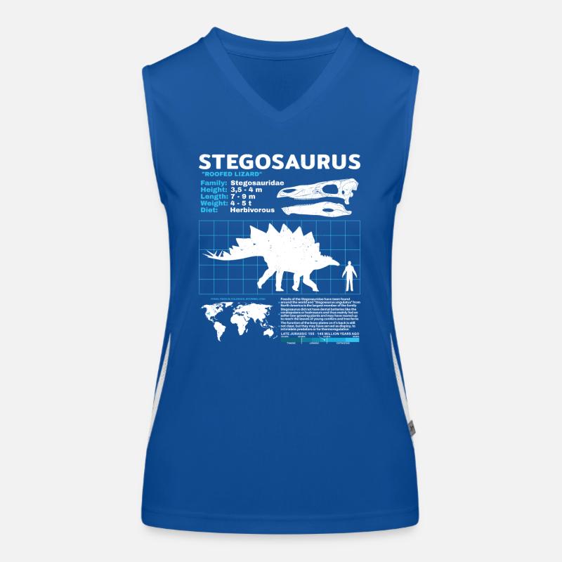 Stegosaurus Datasheet Women's Functional Contrast Tank Top