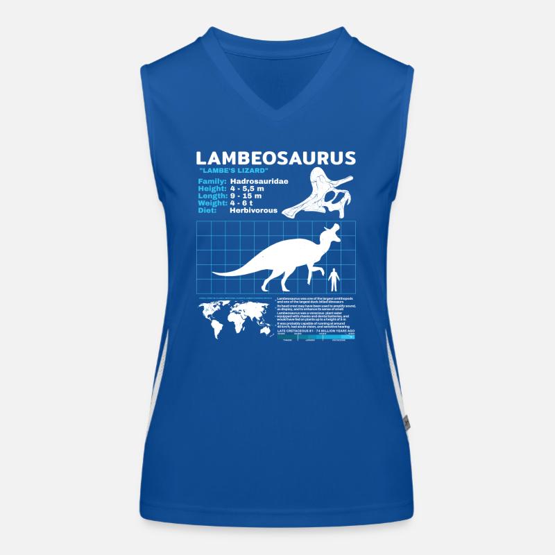 Fiche technique Lambeosaurus Fiche d’information Débardeur respirant contrasté Femme