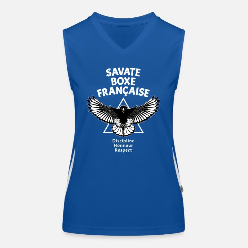 Savate Kickboxen Adler Funktionelles Kontrast-Tank Top für Frauen