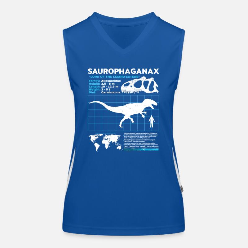 Saurophaganax Fact Sheet Women's Functional Contrast Tank Top