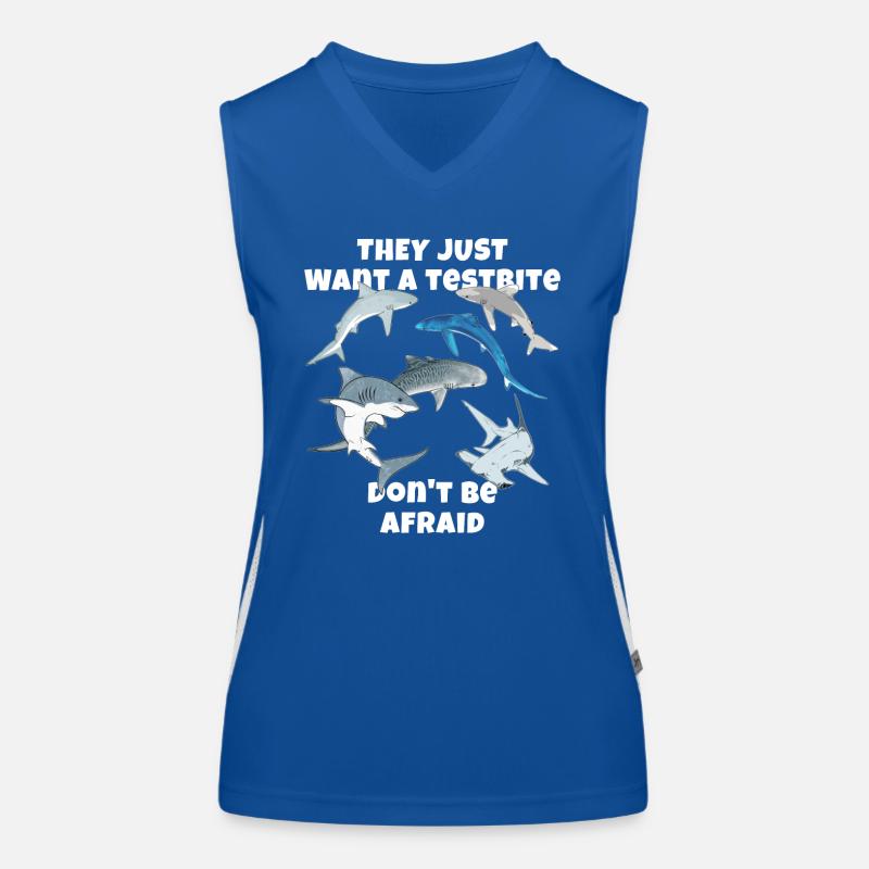 Espèces de requins : Requin bleu, Requin tigre, Requin marteau Débardeur respirant contrasté Femme