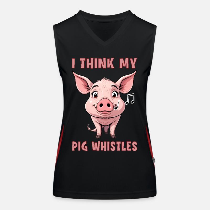Je pense que mon cochon siffle Débardeur respirant contrasté Femme