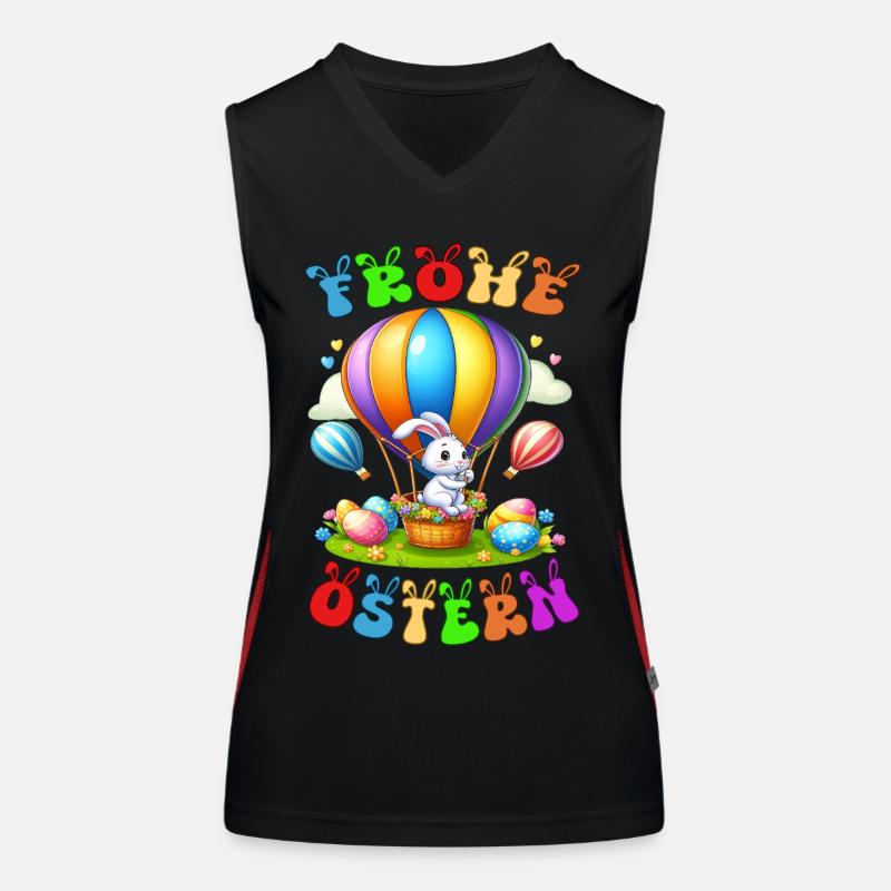 Happy Easter Women's Functional Contrast Tank Top