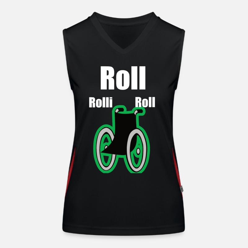 Rollstuhl Funktionelles Kontrast-Tank Top für Frauen
