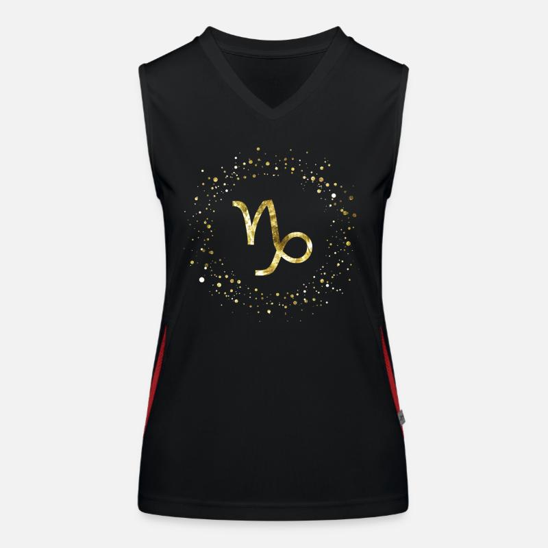 Steinbock Sternzeichen Funktionelles Kontrast-Tank Top für Frauen