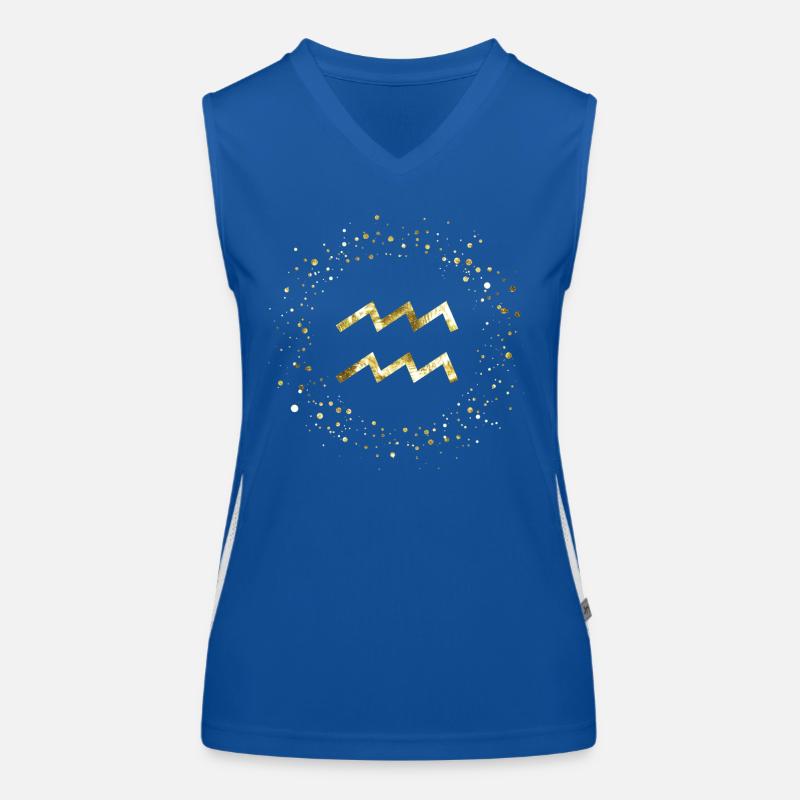 Wassermann Sternzeichen Funktionelles Kontrast-Tank Top für Frauen