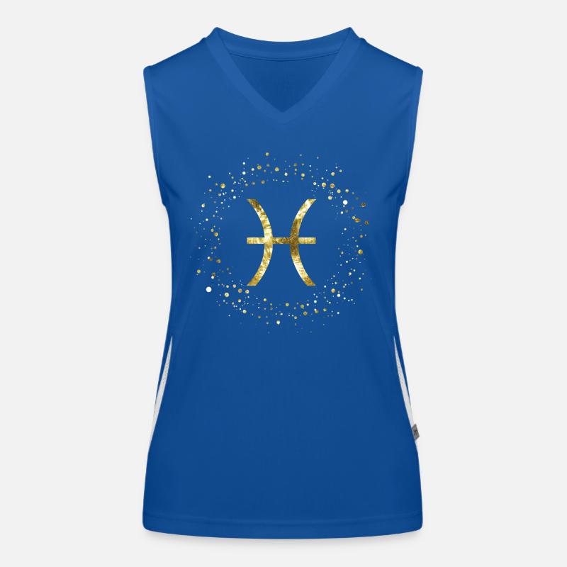 Fische Sternzeichen Funktionelles Kontrast-Tank Top für Frauen