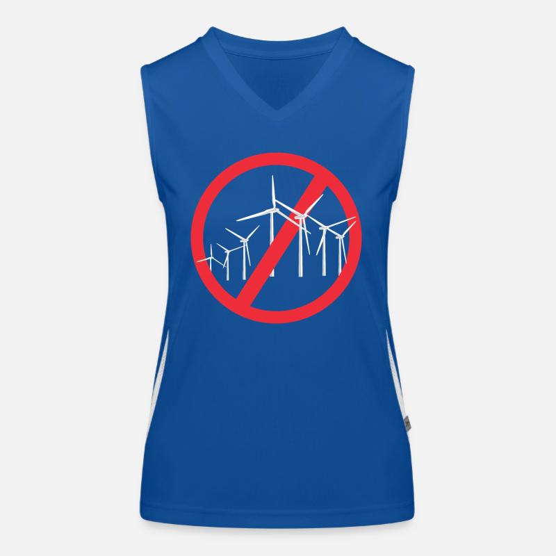 Stop Wind Turbines Women's Functional Contrast Tank Top