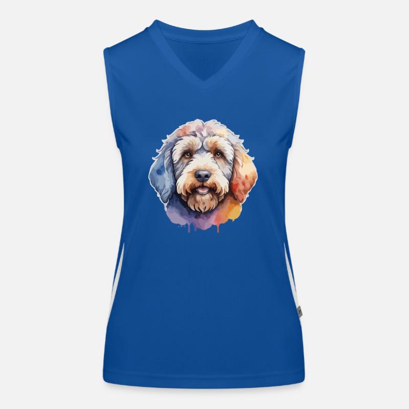 Labradoodle Chien Mignon Coloré Débardeur respirant contrasté Femme
