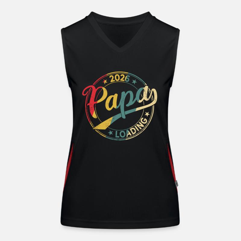 Papa 2026 Loading Werdender Papa 2026 Funktionelles Kontrast-Tank Top für Frauen