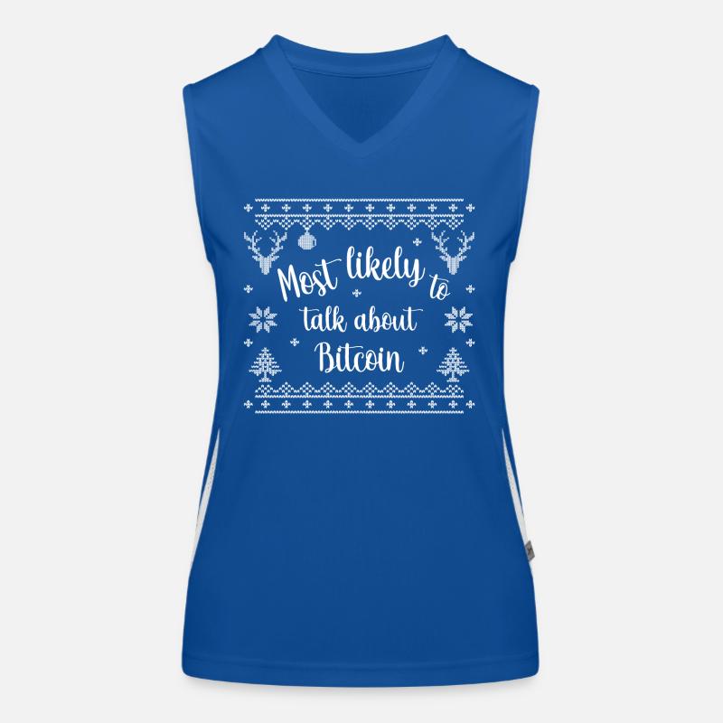most likely to talk about bitcoin Funktionelles Kontrast-Tank Top für Frauen