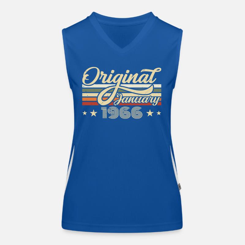 Geburtstag Januar 1966 Januar geboren im Januar Funktionelles Kontrast-Tank Top für Frauen