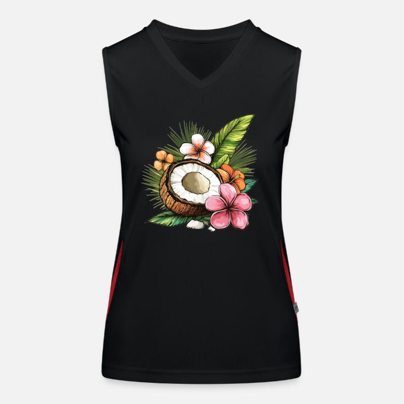 Noix de tropicale Débardeur respirant contrasté Femme
