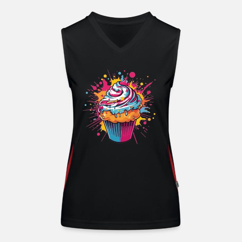 Color Explosion Cupcake Débardeur respirant contrasté Femme