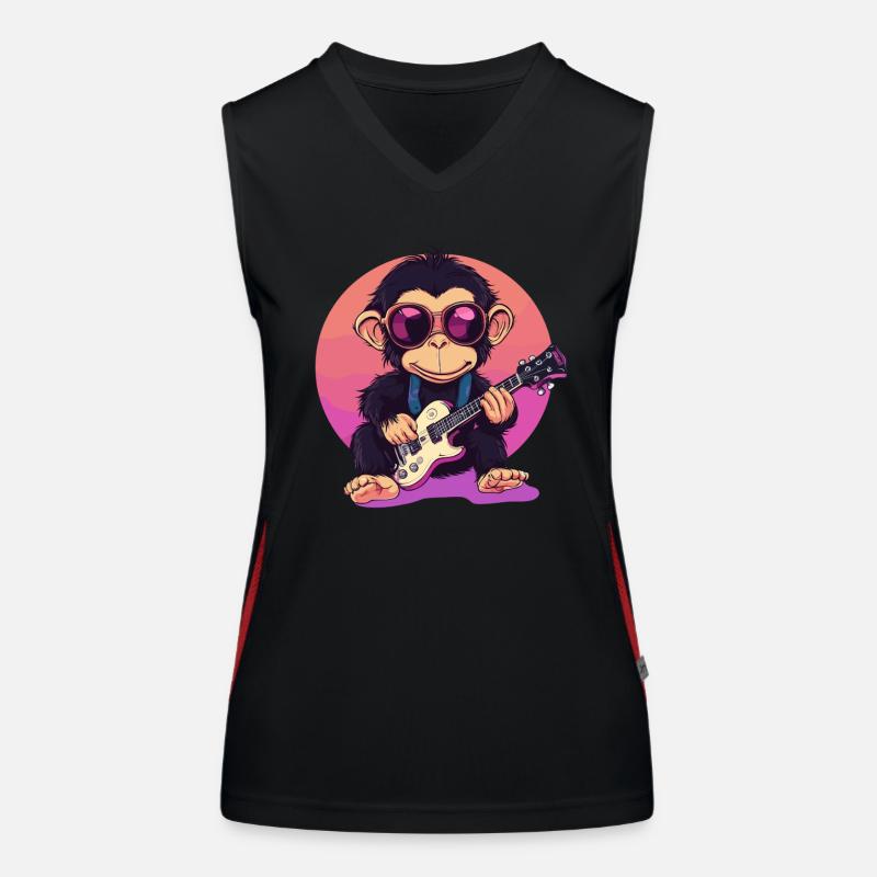 Guitar Monkey Style Women's Functional Contrast Tank Top