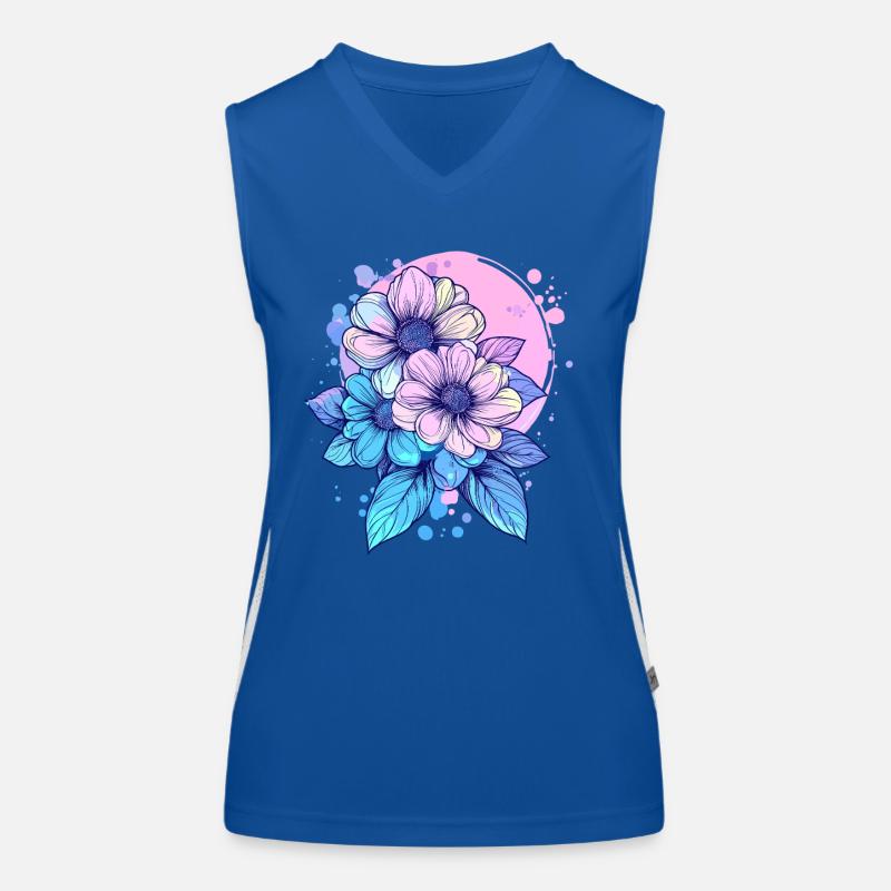Neonblumen Splash Funktionelles Kontrast-Tank Top für Frauen