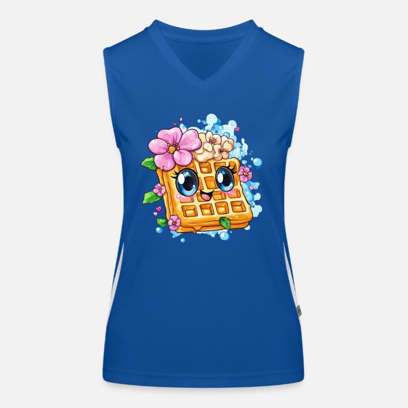 Gaufre avec joie de fleur Débardeur respirant contrasté Femme