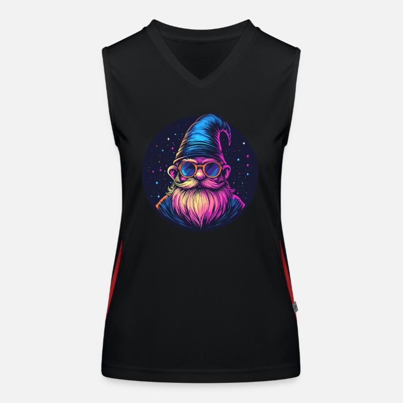 Weltraum Zwerg Retro Look Funktionelles Kontrast-Tank Top für Frauen
