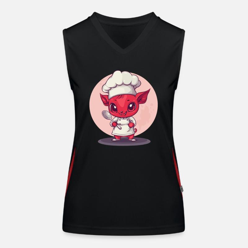 Devilish chef Women's Functional Contrast Tank Top