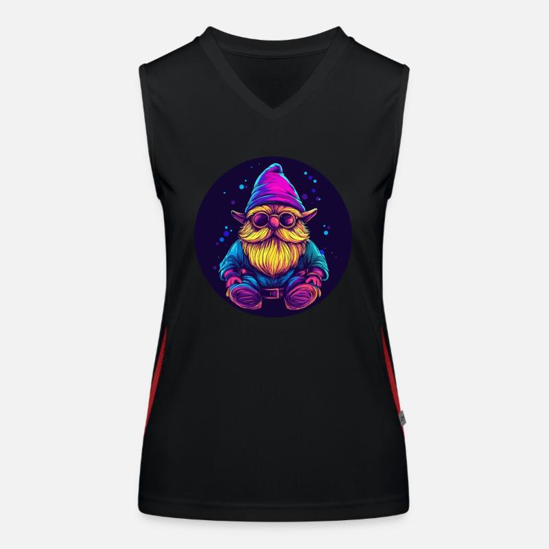 Hipster-Gartenzwerg Funktionelles Kontrast-Tank Top für Frauen
