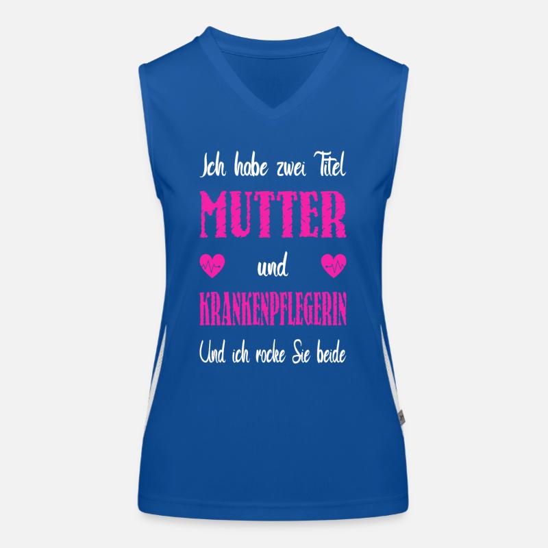 Zwei Titel Mutter Krankenpflegerin Funktionelles Kontrast-Tank Top für Frauen