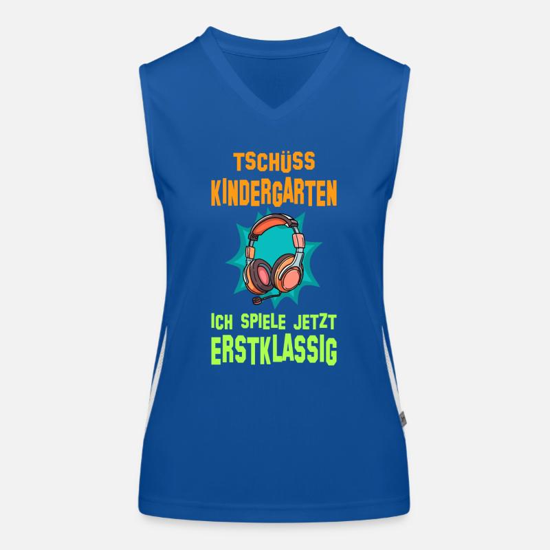 Tschüss Kindergarten Schulanfang Einschulung Funktionelles Kontrast-Tank Top für Frauen