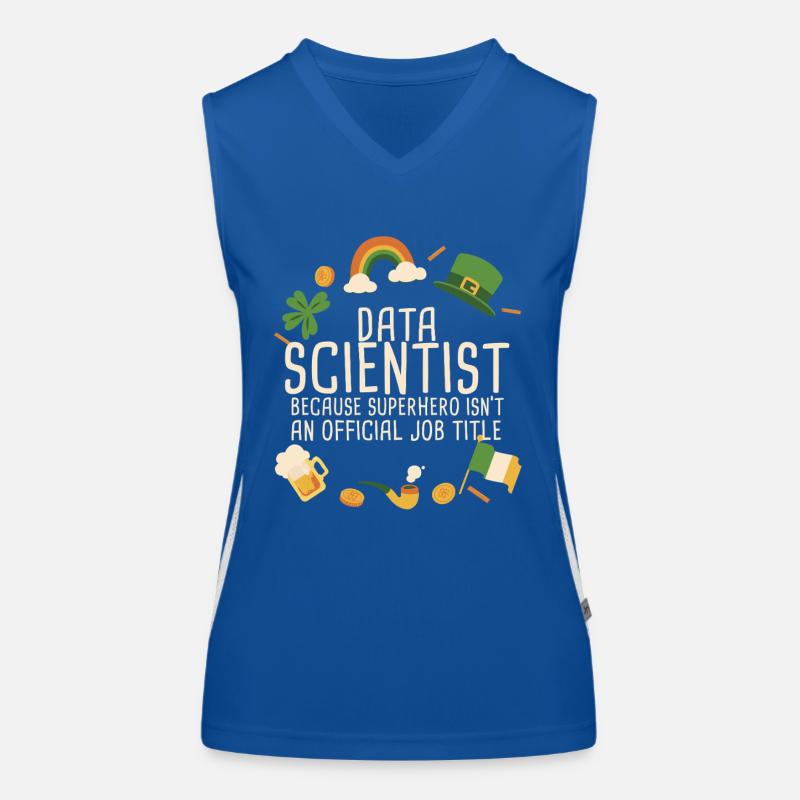 Data Scientist St Patricks Day Superhero Women's Functional Contrast Tank Top